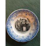 Assiette en faience du 19�me si�cle - creil et montereau