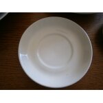 Assiette en faïence blanche ronde diamètre 16 cm Assiette en faïence blanche ronde diamètre 16 cm