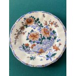 Assiette faïence gien modèle coq et pivoine rare bleu Assiette faïence gien modèle coq et pivoine rare bleu