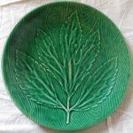 Assiette gien collection primefleur - d�cor feuille