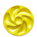 Assiettes a huitres jaune 6 compartiments + 1 pour le citron, sauce. fabrication franaise diamtre 20 ...