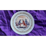 Assiette marquis de lafayette 7 d�cembre 1776 en porcelaine de limoges fait a la main num�rot�e n 152 ...