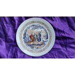 Assiette marquis de lafayette fvrier 1779 paris avec benjamin franklin porcelaine de limoges fait a ...