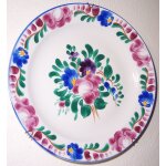 Assiette murale porcelaine d�co fleurs