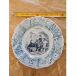 Assiette parlante  ; l'epargne ; - porcelaine de sologne