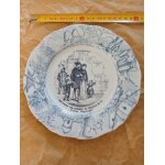 Assiette parlante  ; l'epargne ; - porcelaine de sologne