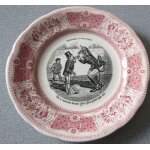 Assiette parlante de gien - s�rie proverbes et militaires - n3 on a souvent besoin d'un plus petit que ...