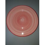 Assiette plate abricot et blanche