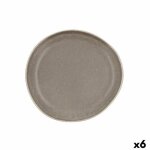 Assiette plate bidasoa gio irrgulier 20 cm cramique gris (6 units)