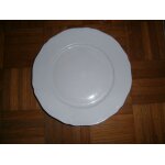 Assiettes plates blanches avec relief lot de deux
