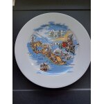 Assiette plate decoree