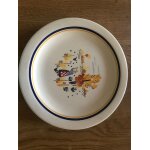 Assiette plate - gien - les saisons - peint a la main