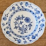 Assiette plate porcelaine meissen oignon bleu diamtre 25 cm