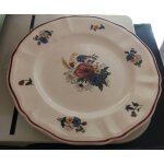 Assiette plate sarreguemines motif floral - origine france Assiette plate sarreguemines motif floral - origine france