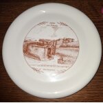 Assiette porcelaine dcor salses le chteau - yves ducourtioux - pillivuyt