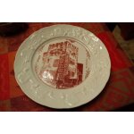Assiette porcelaine aux effigies de metz - woippy