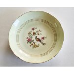 Assiette de prsentation ancienne motif oiseau porcelaine de limoges