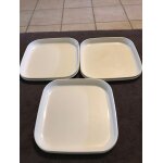 Assiettes tupperware , lot de 3 blanc , pique - nique , pic - nic