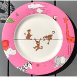 Assiette villeroy et boch, singe, elephant, zèbre, girafe, lion, tortue, hippopotame Assiette villeroy et boch, singe, elephant, zèbre, girafe, lion, tortue, hippopotame