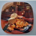 Assiette vintage en plastique r�utilisable a trois compartiments
