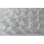 Assortiment de 12 petits pots en verre incolore pouvant servir de verrines, photophores ou autre usage ...