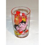Astro boy et uranie avec dr ochanomizu et shunsaku ban verre moutarde vintage ann�e 1984