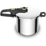 Autocuiseur - tefal - secure trendy - 8l - acier inoxydable - programmable avec 2 programmes