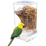 Automatique mangeoire oiseaux cage en acrylique transparent bird feeder clear, mangeoire anti gaspillage ...