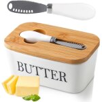 Beurrier blanc en porcelaine
