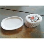 Beurrier breton mam'goudig faiencerie de pornic trs bel etat longueur 16 cm largeur 11. 5 cm et hauteur ...