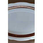 Beurrier en porcelaine de salins mod�le royat rouge