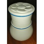 Bocal , pot a th� ou caf� verrerie du gier france vintage ann�es 70 avec couvercle herm�tique mod�le ...