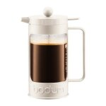 Bodum 11376 - 913 bean cafetière a piston avec 8 tasses verre blanc 1, 0 l Bodum 11376 - 913 bean cafetière a piston avec 8 tasses verre blanc 1, 0 l