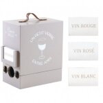 Bote a cubi de vin en bois 3 litres / vin rouge / vin ros / vin banc