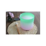 Bol chantant en cristal candy rose et vert diam�tre 15 cm