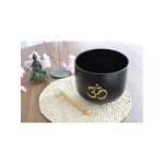 Bol chantant en cristal om noir diam�tre 20 cm