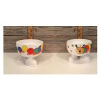 Bols chenille sur pattes en verre incassable resistant forte temperature marque arcopal france des annes ...