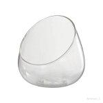 Bol inclin, vase en verre, plat a bonbons, pot a fruits, bol de terrarium en verre pour table