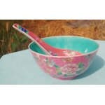 Bol de riz en porcelaine avec cuill�re