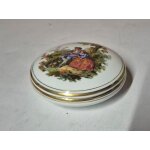 Bonbonni�re / sucrier en porcelaine de limoges blanche avec dorure