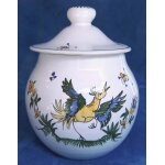 Bonbonni�re sucrier rond en fa�ence de moustiers