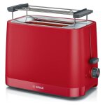Bosch mymoment tat3m124 - grille - pain - 2 tranche - 2 emplacements - rouge profond