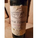 Bouteille chteau patarabet 1996 saint emilion bordeaux vin conserve en cave de terre battue