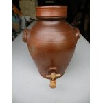 Brade vinaigrier avec couvercle - 4 litre contenance - 2 anses coll�es - avec bouchon et canelle