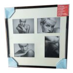 Cadre photo pele mele pour 4 photos 10x15 noir avec passe partout - walther