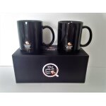 Caf grand - mre - lot de 2 tasses - mugs - noir