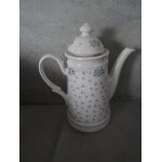 Cafetière - théière céramique - porcelaine gl création. banche et petites fleurs bleu Cafetière - théière céramique - porcelaine gl création. banche et petites fleurs bleu