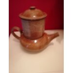 Cafeti�re ou th�i�re en gr�s couleur marron clair sans marque pr�cise