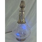 Carafe art nouveau en cristal et argent massif