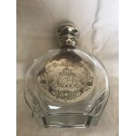 Superbe carafe grave whisky ( chateau ) en verre - hauteur 20 cm france